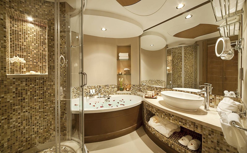 Nhà tắm là không gian được khách sạn chú trọng đầu tư