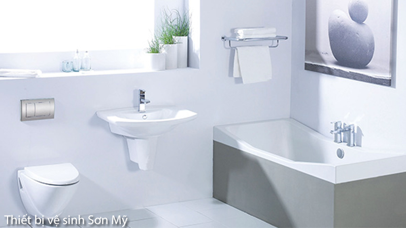 Bạn hoàn toàn có thể hoàn thiện không gian phòng tắm bằng cách đặt hàng tại trang web chính thức của Sơn Mỹ
